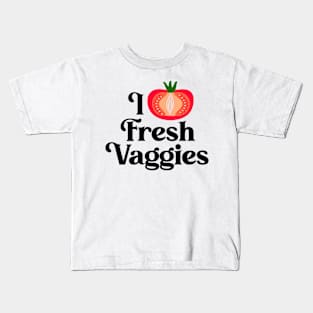 I Heart Fresh Vaggies // Lesbian Gay Pride Design Kids T-Shirt